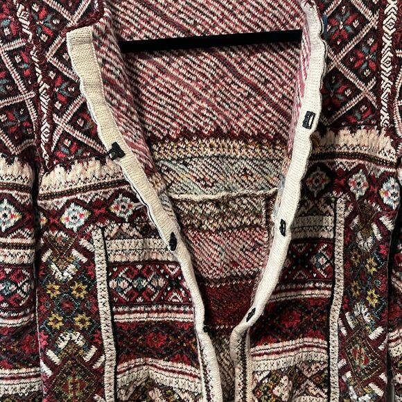 ALDO MARTINS (Anthropologie) Inverness Red Wool/Alpaca Cardigan, Size M - Picture 6 of 10